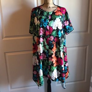 Colored Flower Patterned Context Dress